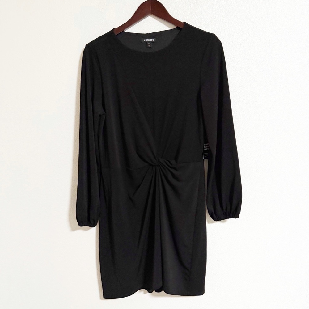 NEW Express Twist Front Blouson Sleeve Sheath Dress